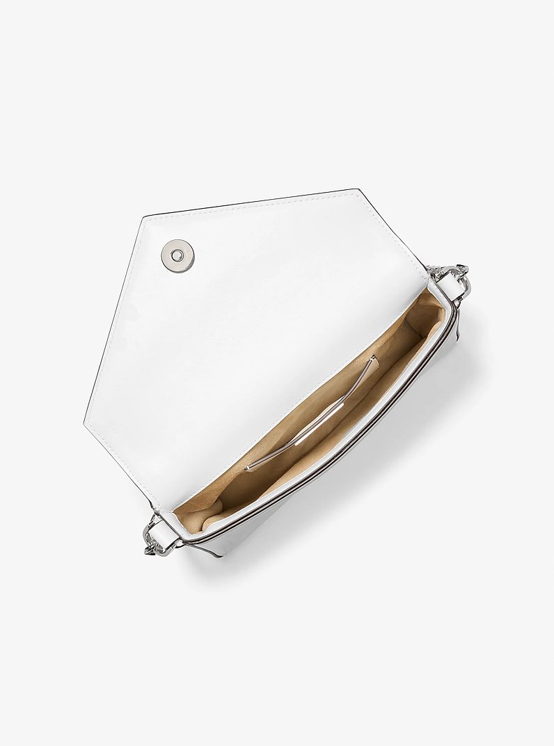 Bolso de hombro Manhatta de piel in BLANCO INTENSO | Michael Kors