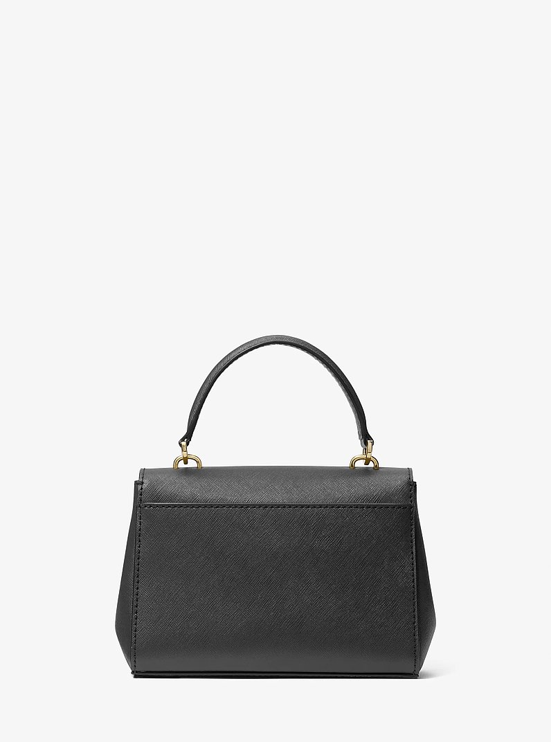 Ava Extra-Small Saffiano Leather Crossbody in BLACK | Michael Kors
