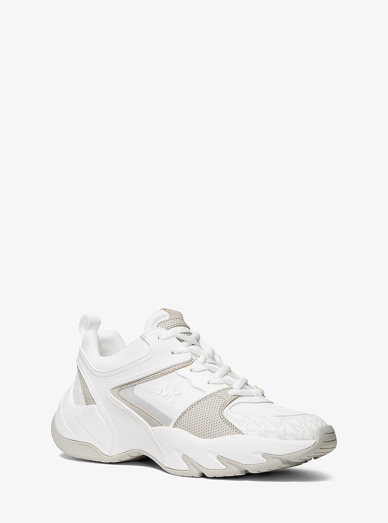 Chase Mixed-Media Trainer in BRIGHT WHT | Michael Kors