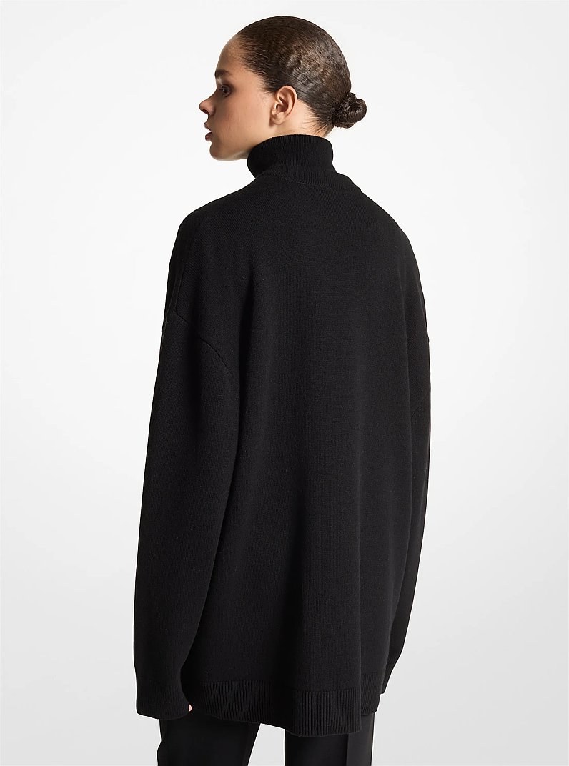 Cashmere Oversized Cardigan in BLACK | Michael Kors