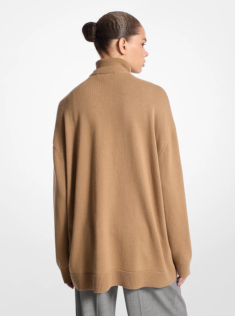 Cashmere Oversized Cardigan in CAPPUCCINO | Michael Kors