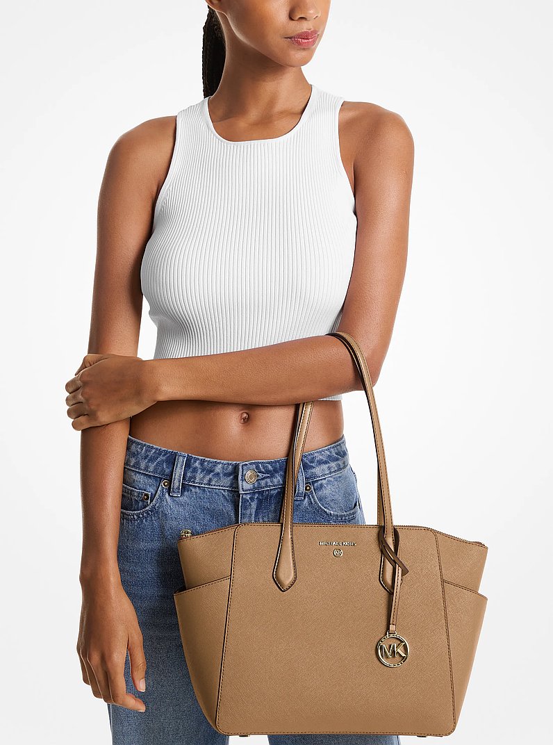 Bolso tote Marilyn mediano de piel saffiano in C&Aacute;SCARA | Michael Kors