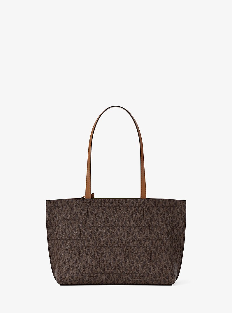 Evelyn Small Signature Logo Tote Bag in BRN/ACORN | Michael Kors