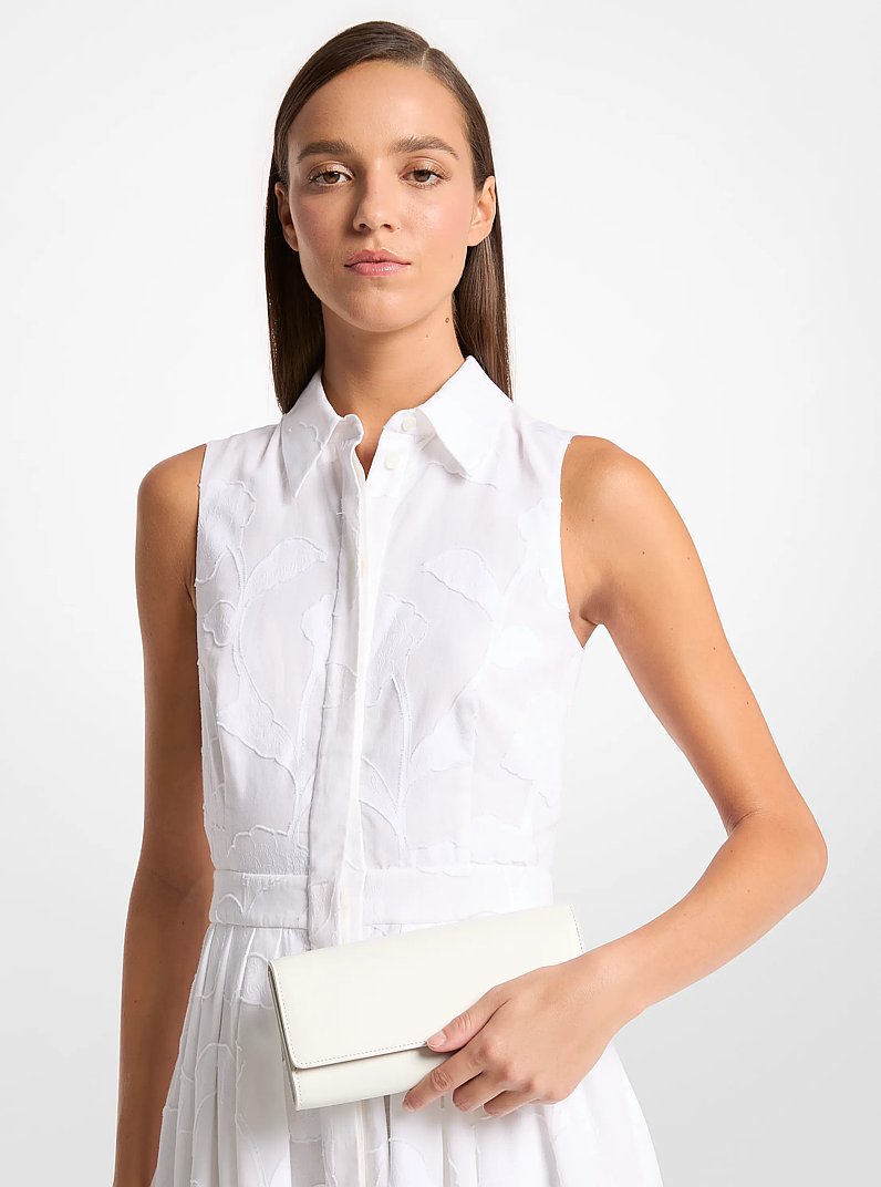 Bolso clutch Cate de cuero in BLANCO INTENSO | Michael Kors