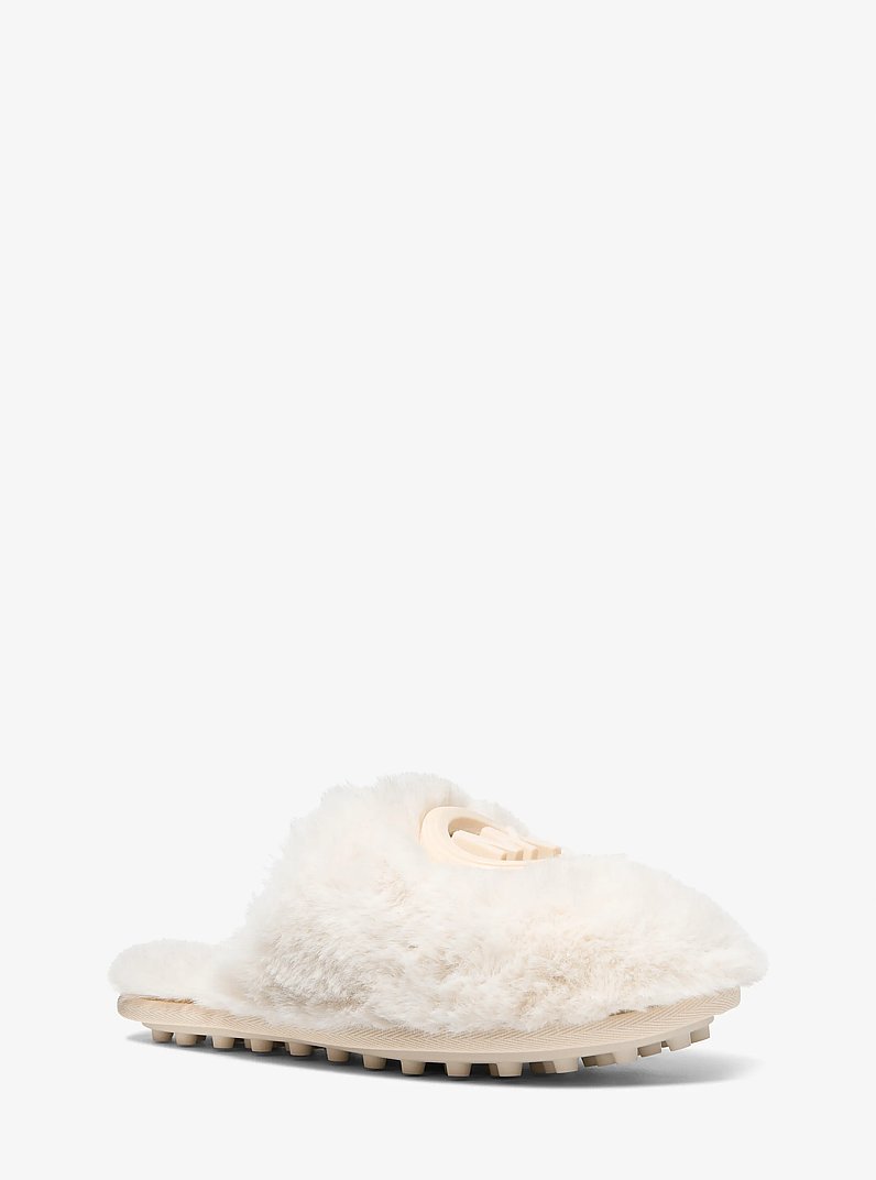 Ada Faux Fur Slipper in NATURAL | Michael Kors