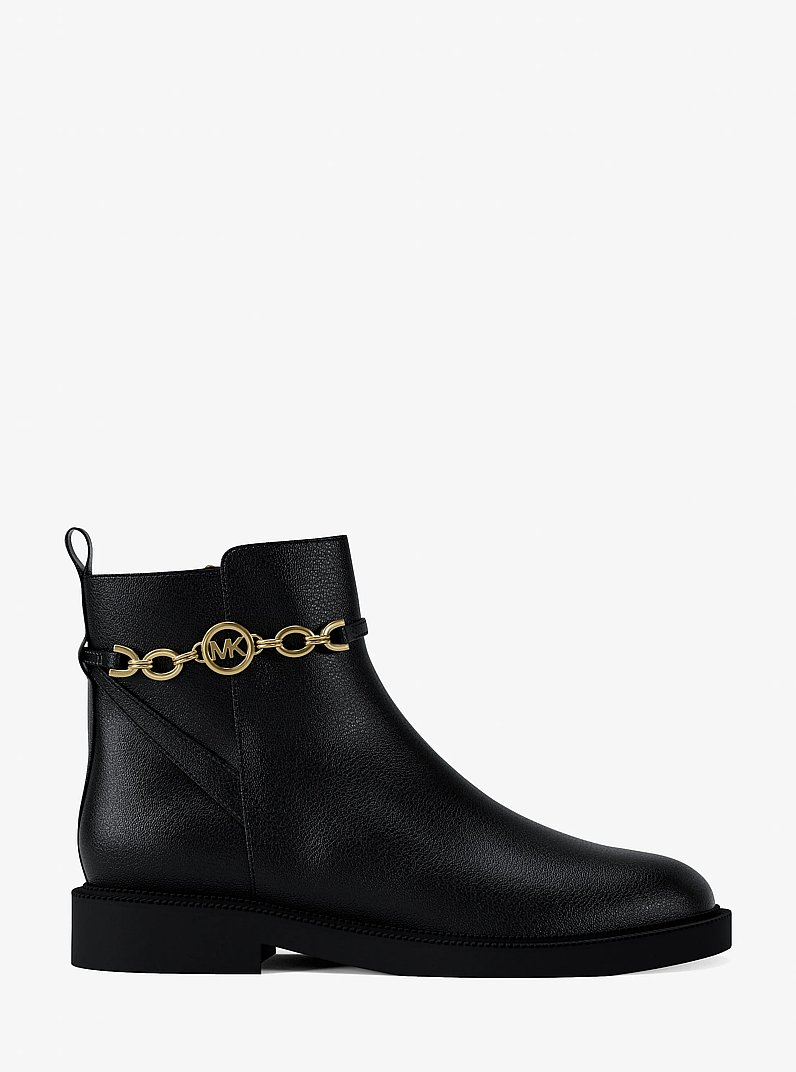 Kacey Leather Boot in BLACK | Michael Kors