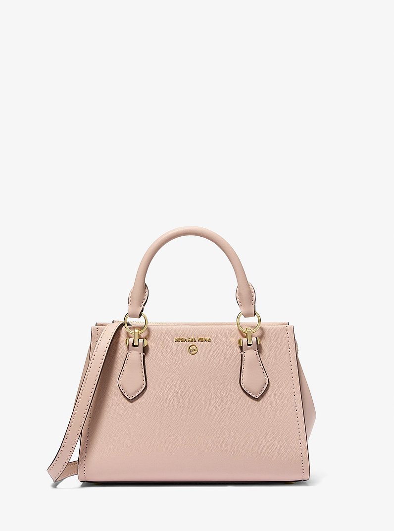 Marilyn Small Saffiano Leather Crossbody Bag in SOFT PINK | Michael Kors