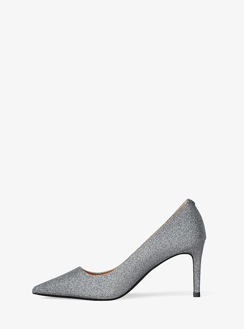 Pumps Alina aus Leder mit Glitzer in MATTGRAU | Michael Kors
