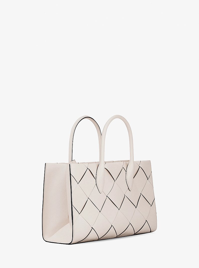 Bolso satchel Mirella mediano trenzado in CREMA CLARO | Michael Kors
