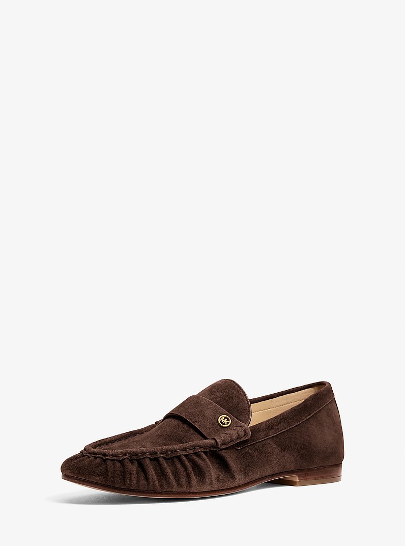 Loafer Jennings in pelle scamosciata in CIOCCOLATO | Michael Kors