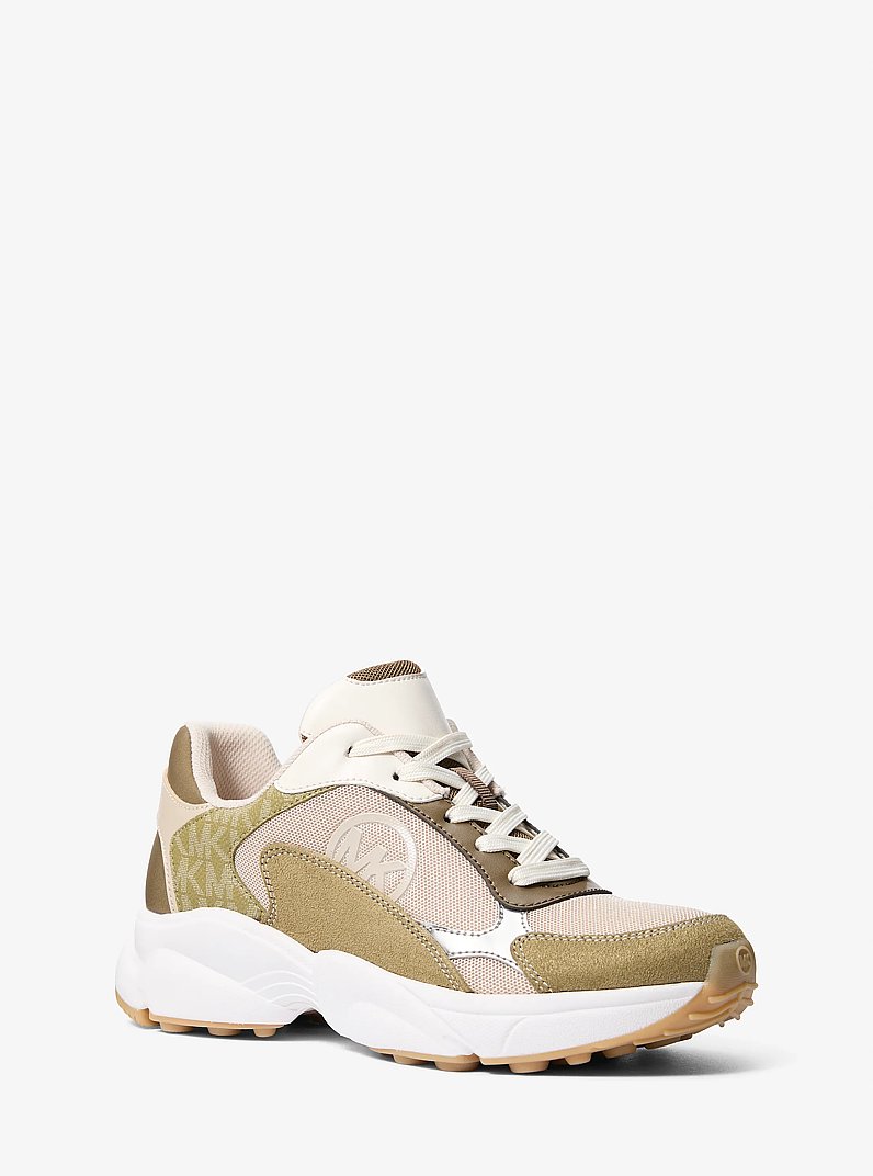 Samira Mixed-Media Trainer in LODEN MULTI | Michael Kors