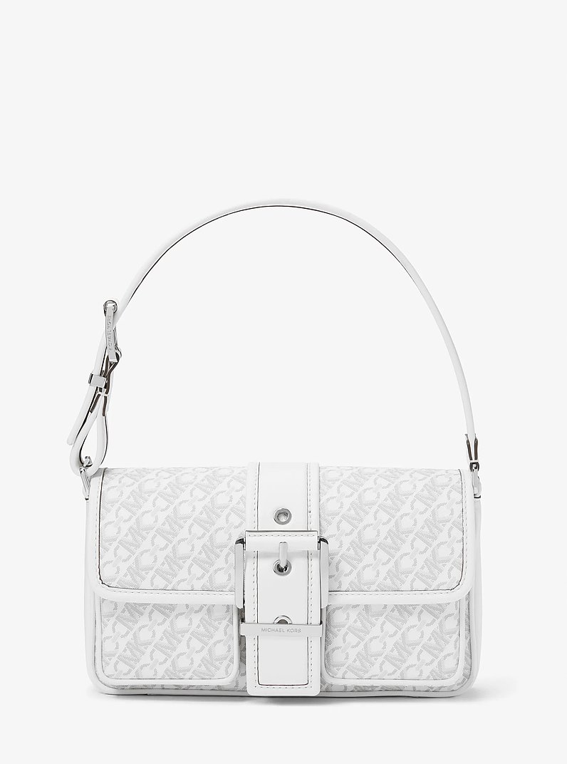 Colby Medium Empire Signature Logo Shoulder Bag in OPT/ALLUM | Michael Kors
