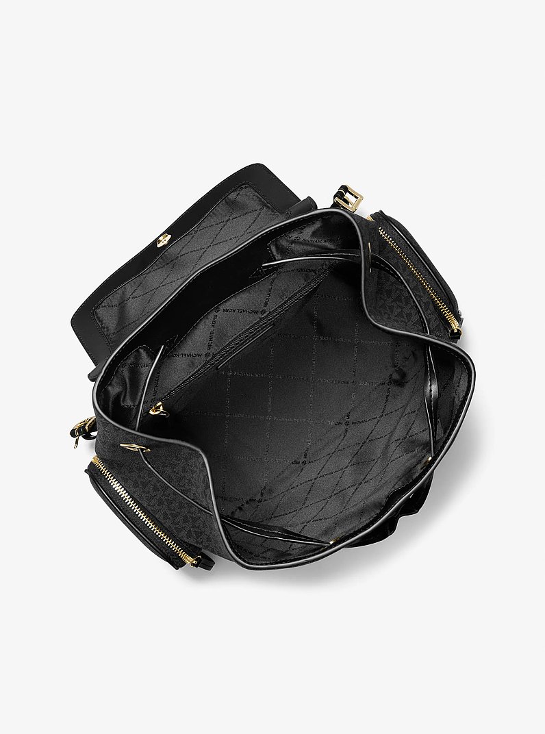 Jet Set Large Logo Backpack in BLACK | Michael Kors