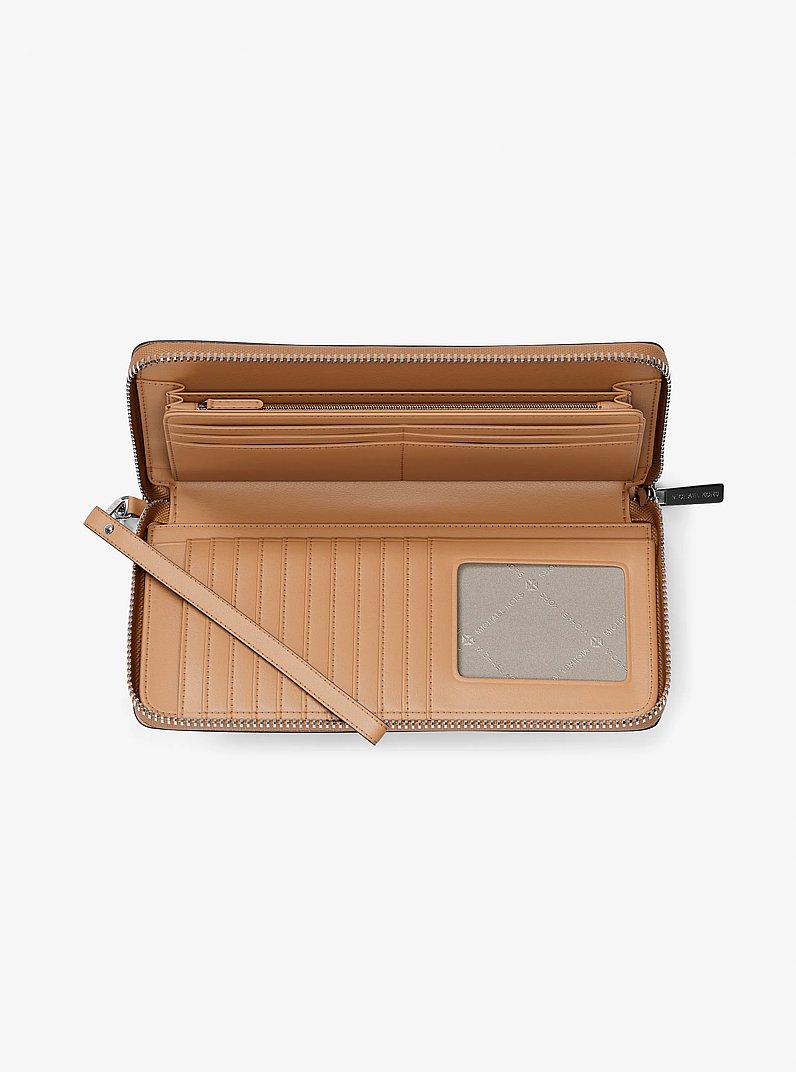 Large Logo Continental Wallet in PEANUT | Michael Kors