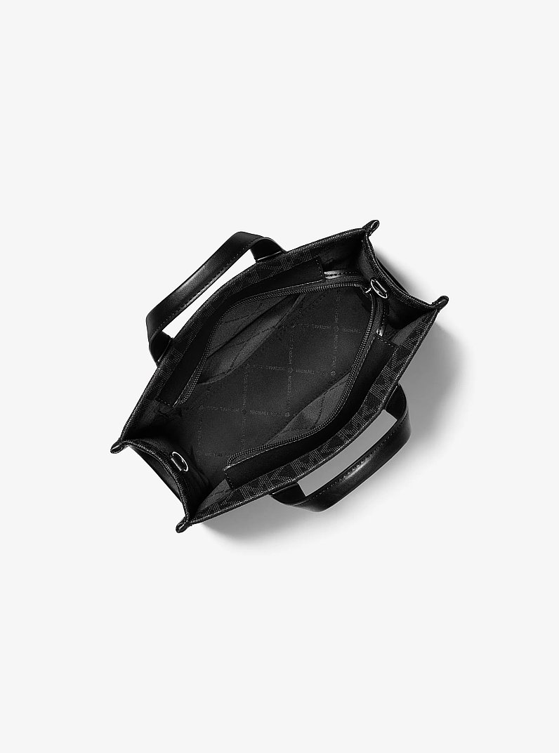 Borsa messenger Gigi piccola con stampa logo in NERO | Michael Kors