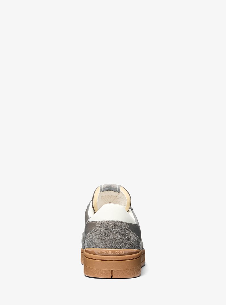 Wilton Leather and Suede Sneaker in QUARRY GREY | Michael Kors