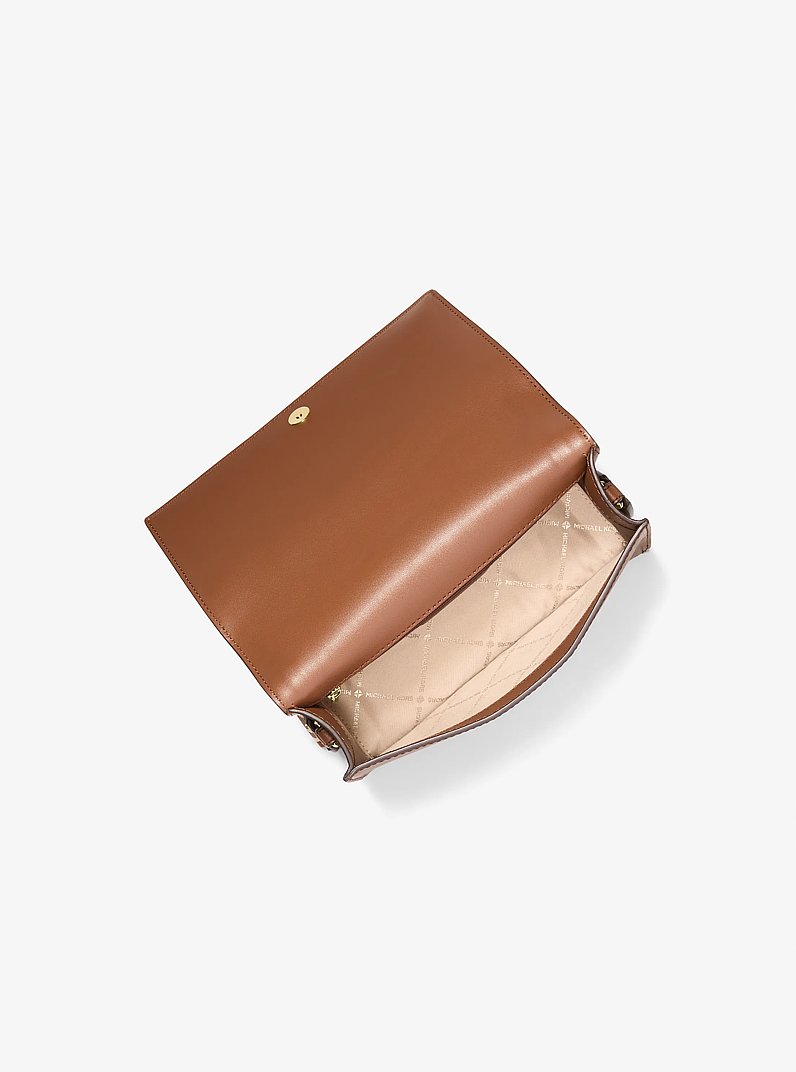 Grand sac &agrave; bandouli&egrave;re Jet Set &agrave; logo Signature in VANILLE/LUGGAGE | Michael Kors