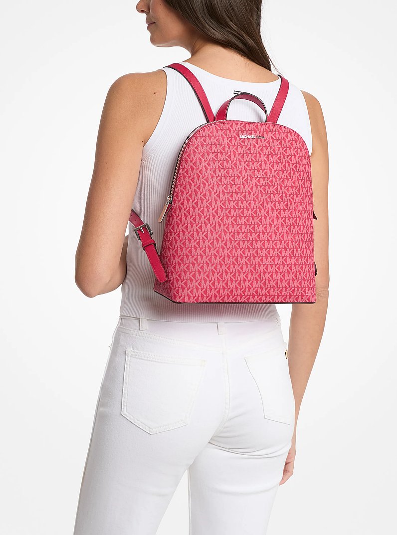 Grand sac &agrave; dos Cindy &agrave; logo Signature in FRAMBOISE FONC&Eacute; | Michael Kors