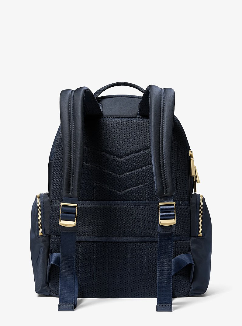 Grand sac &agrave; dos Prescott en gabardine de nylon in BLEU MARINE | Michael Kors