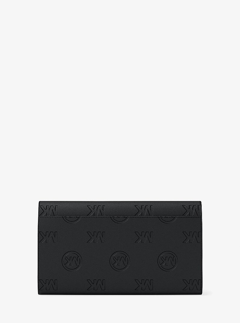 Carson Large Logo Debossed Wallet in BLACK | Michael Kors
