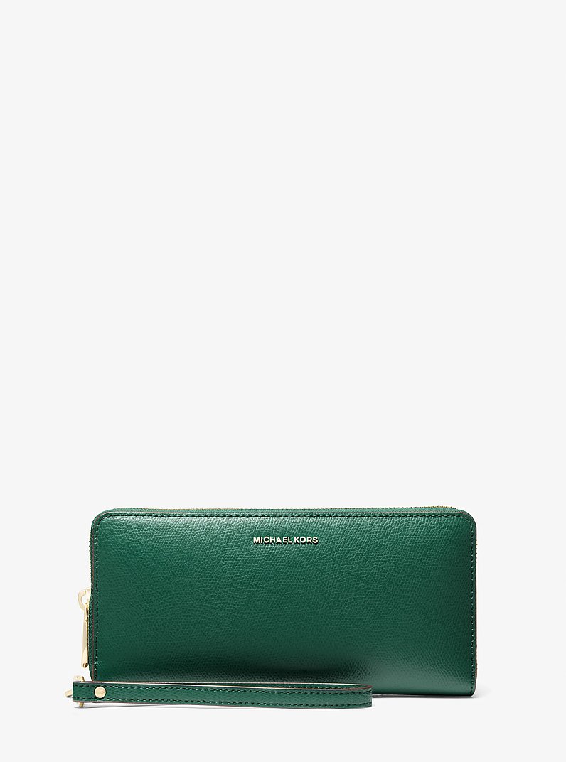 Jet Set Travel Large Leather Continental Wallet in BOSCO | Michael Kors