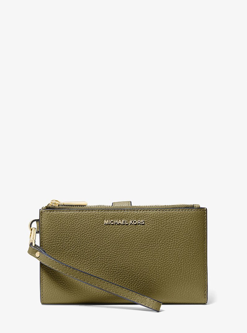 Adele Leather Smartphone Wallet in SAFARI GREEN | Michael Kors