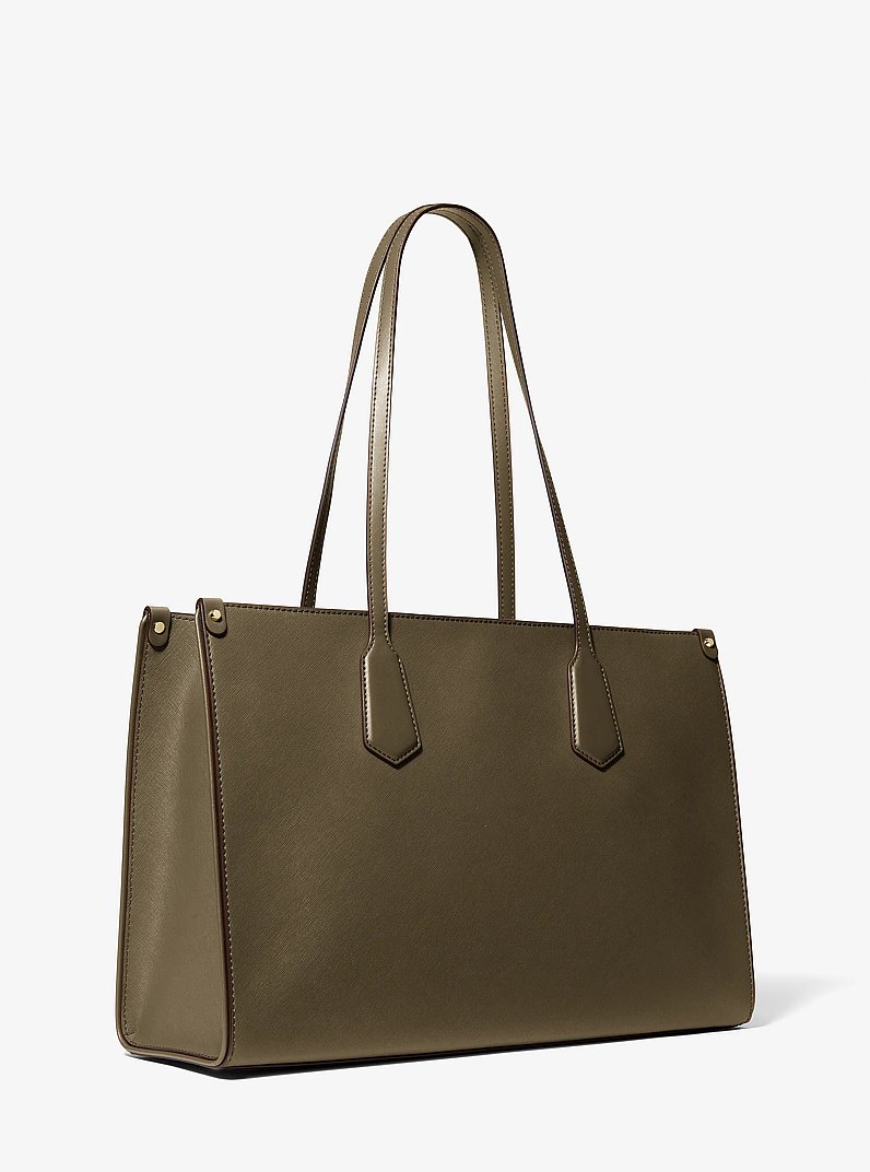 Borsa tote Maple grande in pelle Saffiano in LODEN | Michael Kors