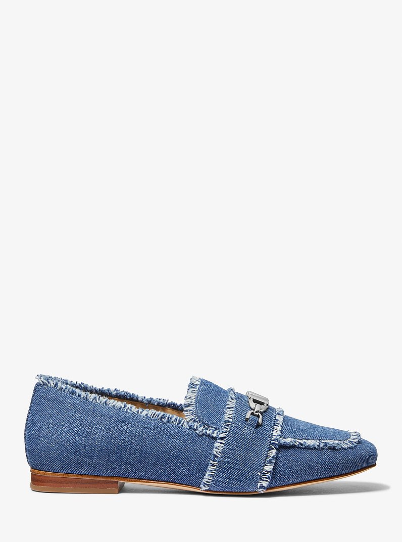 Tiffanie Frayed Denim Loafer in DENIM | Michael Kors