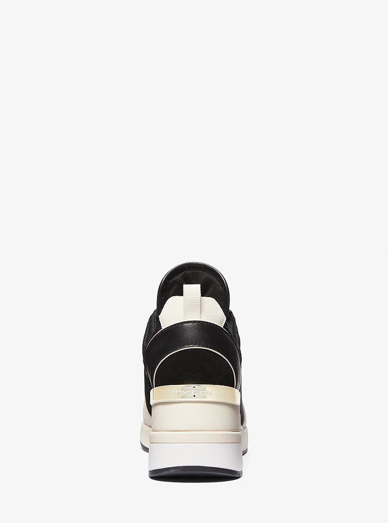 Georgie Tri-Color Mixed-Media Trainer