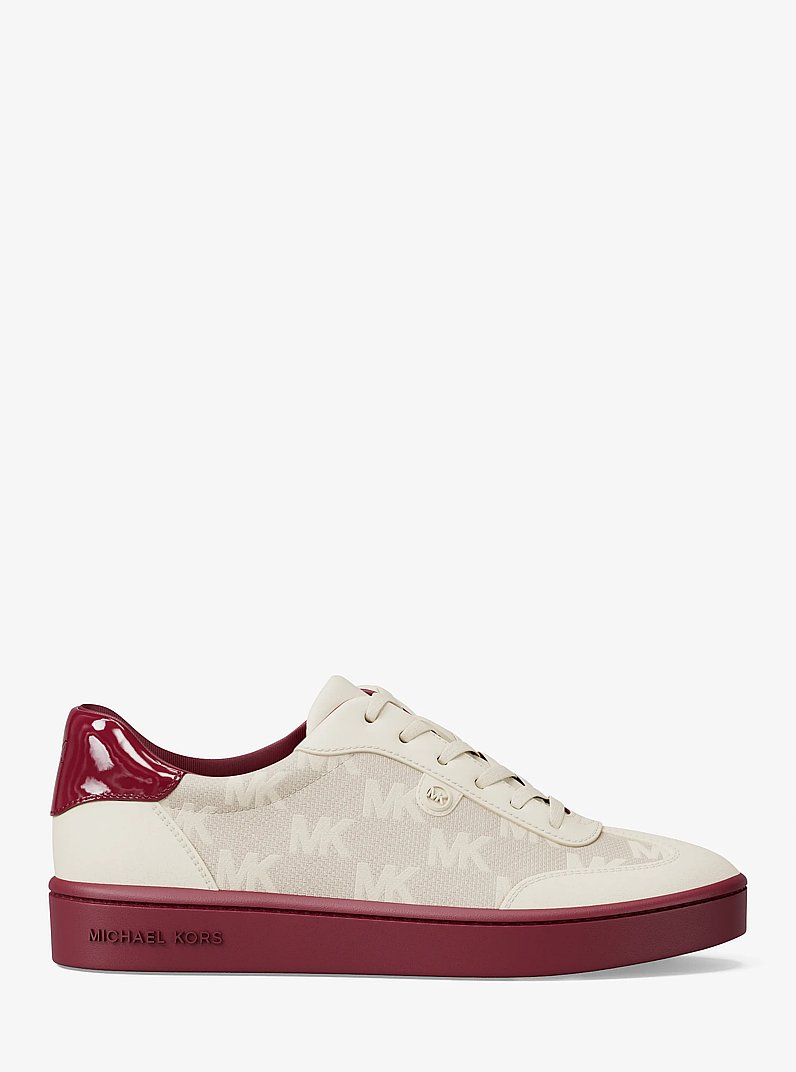 Scotty Logo Jacquard Sneaker in MULBERRY | Michael Kors