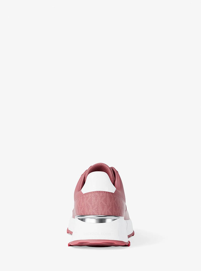 Jaime Mixed-Media Trainer in ROSEWOOD | Michael Kors