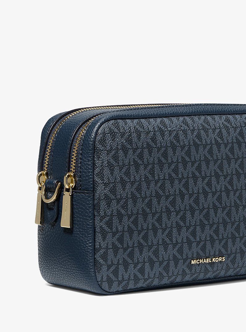 Bryant Medium Signature Logo Camera Crossbody Bag in ADMRL/PLBLUE | Michael Kors
