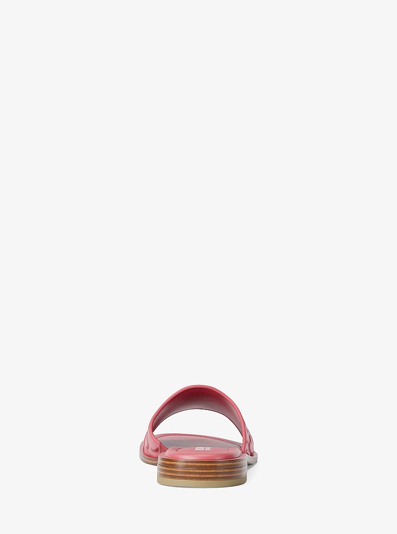Hannah Heart Embroidered Slide Sandal in HIBISCUS | Michael Kors