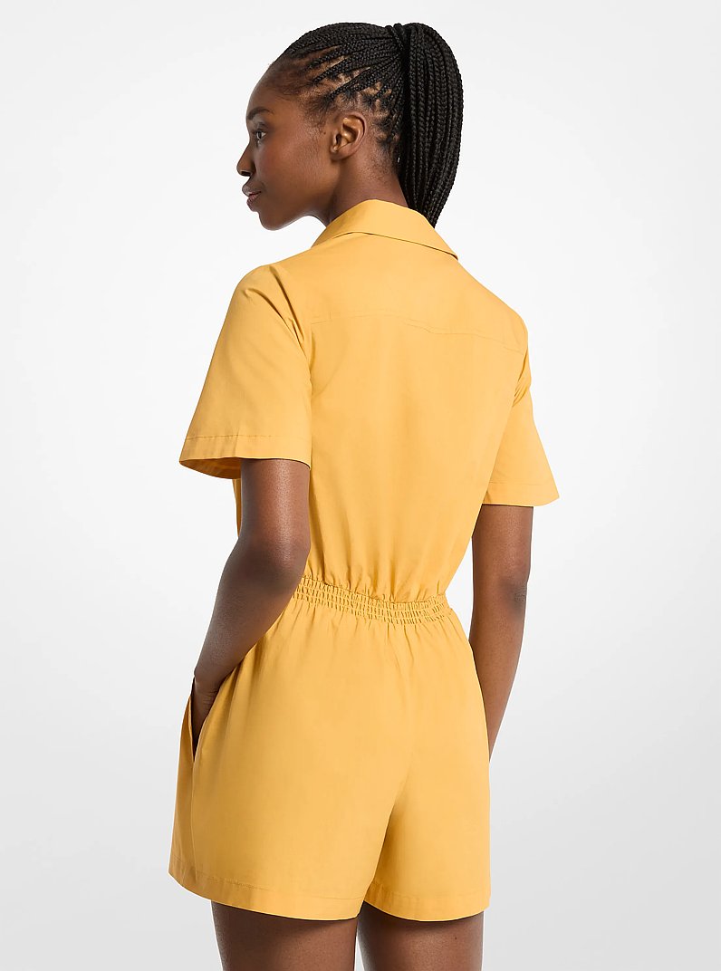 Cotton Poplin Romper in HONEYWHEAT | Michael Kors