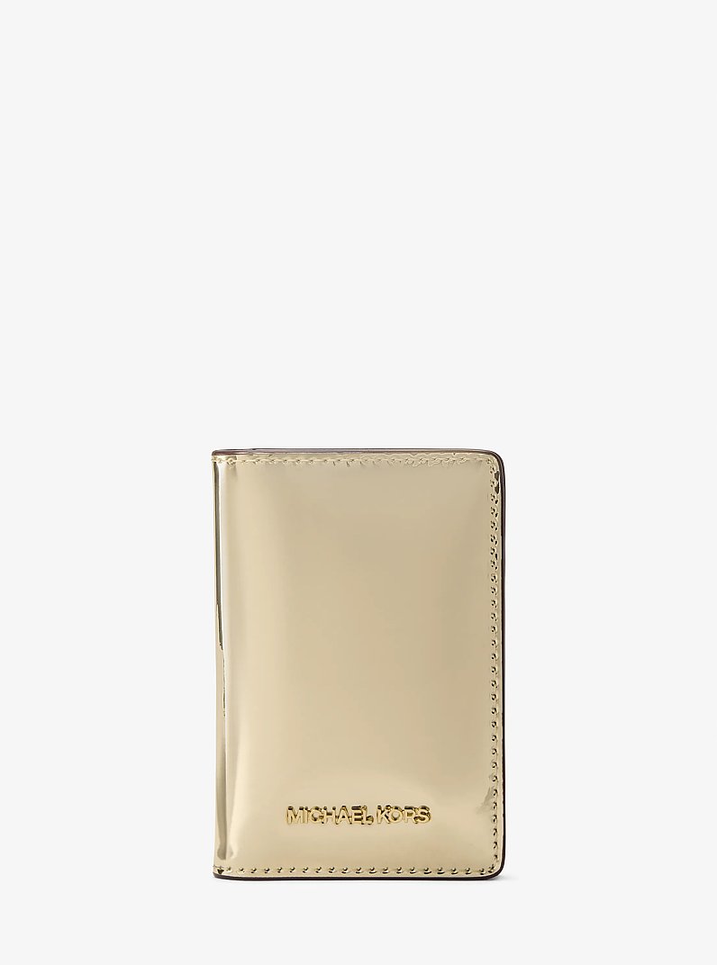 Jet Set Small Metallic Bi-Fold Wallet in PALE GOLD | Michael Kors