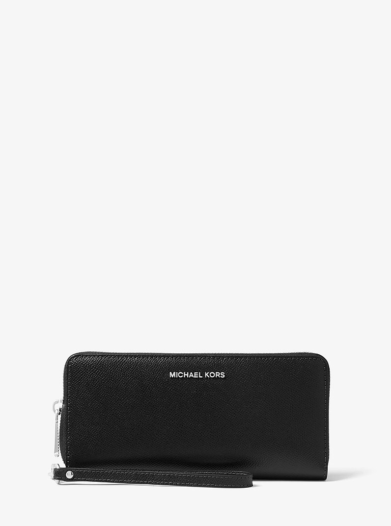 Saffiano Leather Continental Wallet in BLACK | Michael Kors