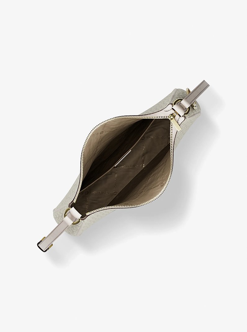 Nayla Medium Signature Logo Messenger Bag in LT CRM MULTI | Michael Kors