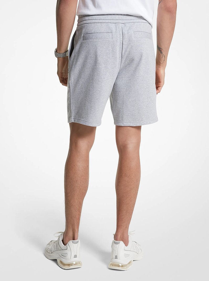 French Terry Cotton Blend Shorts in HEATHER GREY | Michael Kors