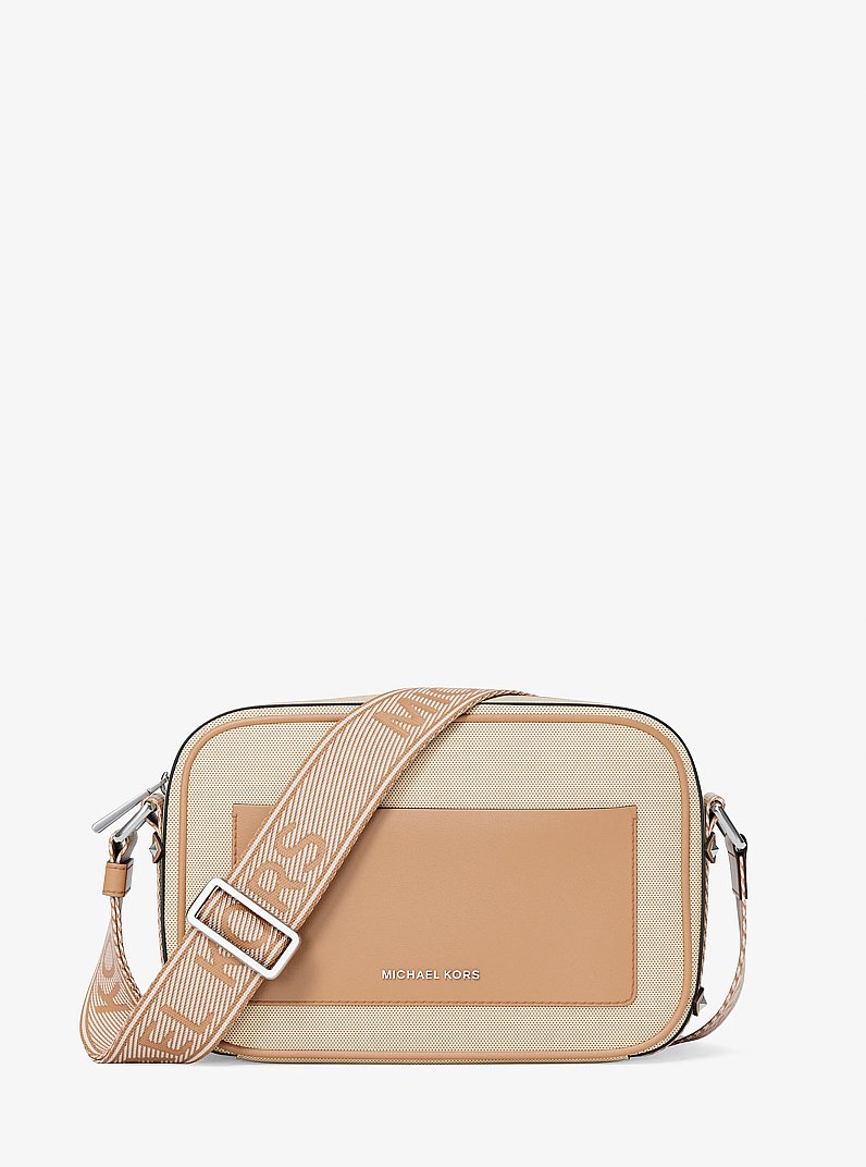 Maeve Large Canvas Crossbody Bag in PEANUT | Michael Kors