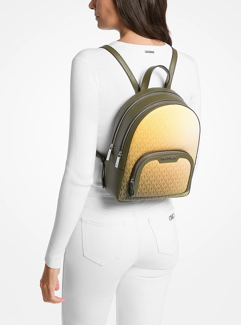 Jaycee Medium Ombr&eacute; Signature Logo Backpack in OLIVE COMBO | Michael Kors