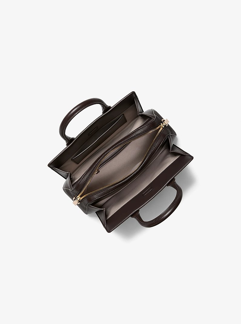 Henkeltasche Laila Small mit Signature-Logomuster in SCHOKOLADE | Michael Kors