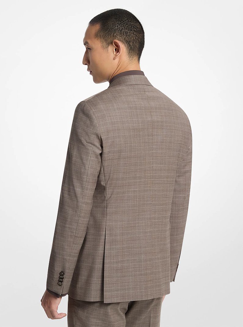 Wool Blend Flannel Blazer in BROWN | Michael Kors