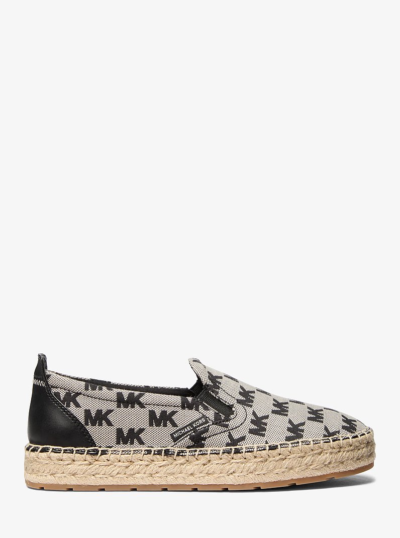 Emory Logo Jacquard Espadrille in BLACK | Michael Kors