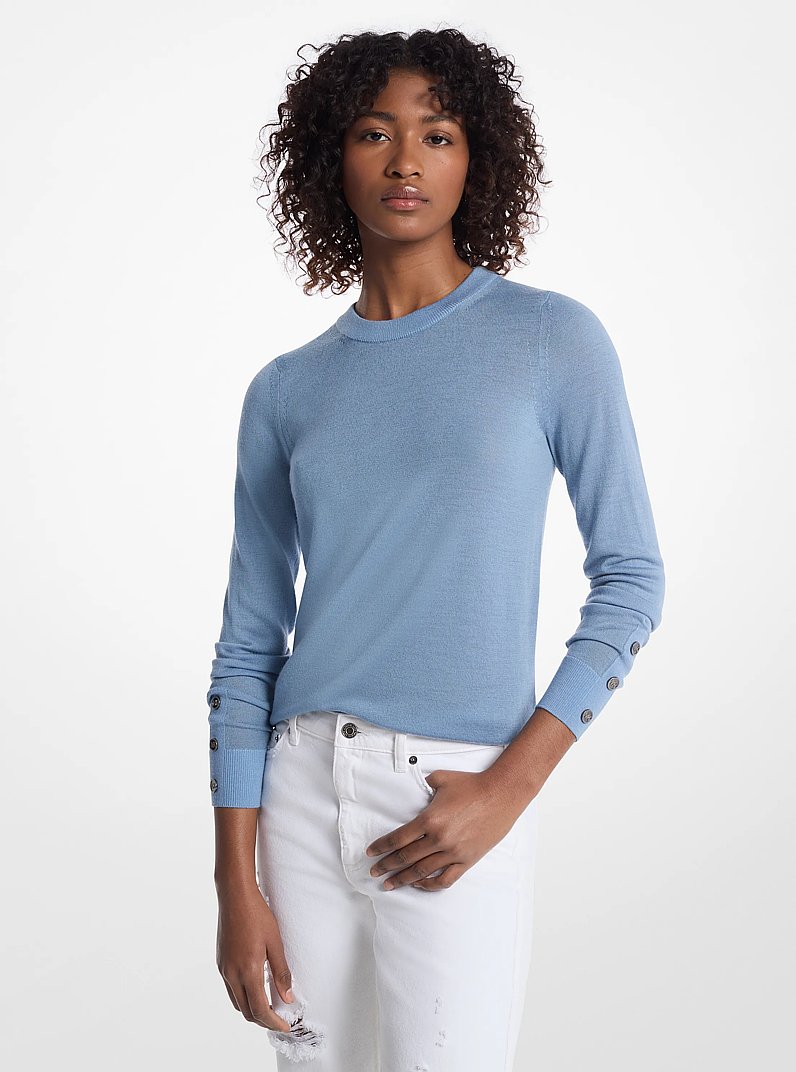 Jersey de lana merino in CHAMBRAY | Michael Kors