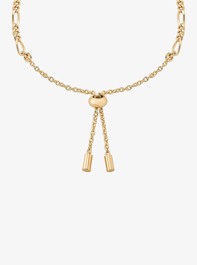 Pav&eacute; Logo Pendant Slider Bracelet in GOLD | Michael Kors