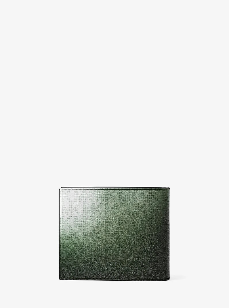 Billetera plegable Cooper con dise&ntilde;o ombr&eacute; y logotipo exclusivo y solapa para documento de identificaci&oacute;n in MUSGO COMBINADO | Michael Kors