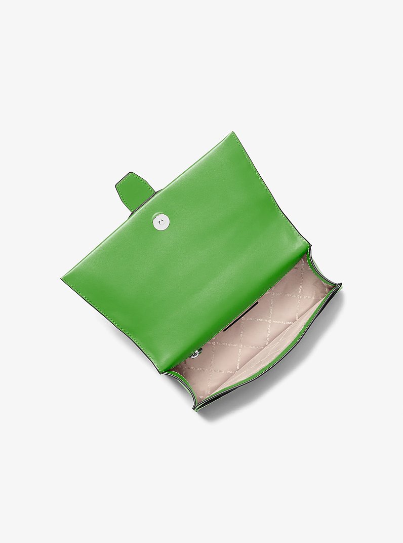 Greenwich Medium Saffiano Leather Satchel in JUNGLE | Michael Kors