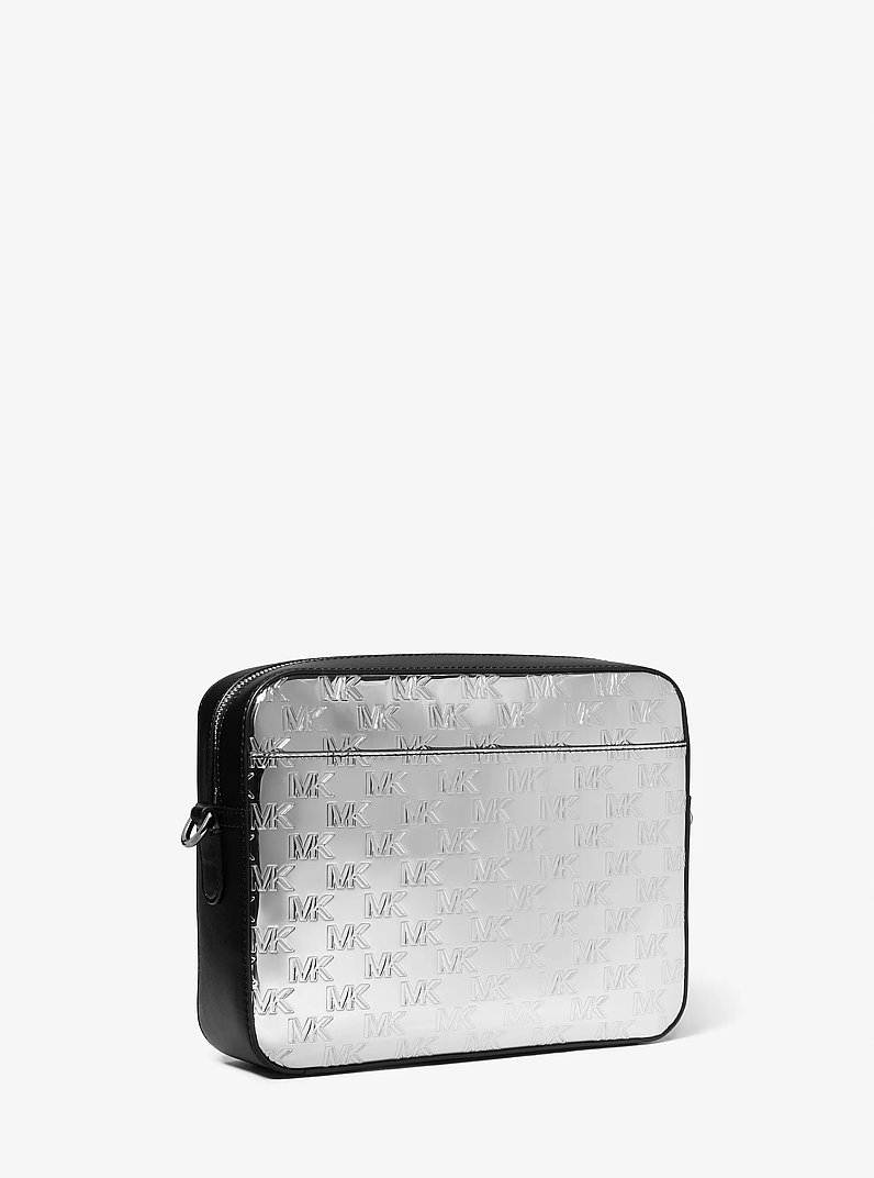 Camera bag Hudson metallizzata con logo