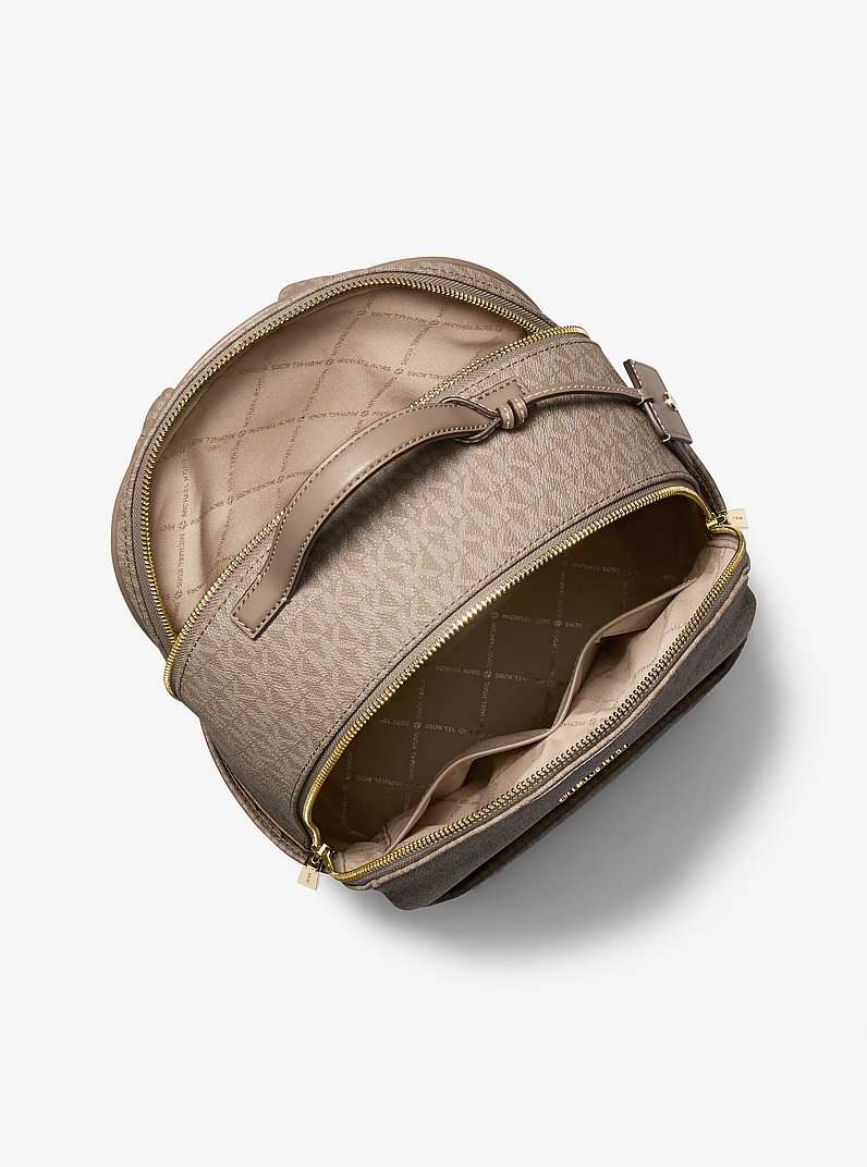 Sable Large Signature Logo Backpack in BIRCH | Michael Kors