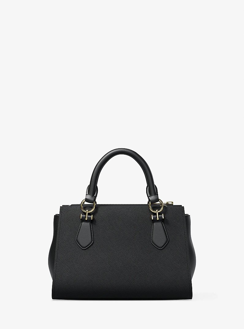 Marilyn Small Leather Satchel in BLACK | Michael Kors